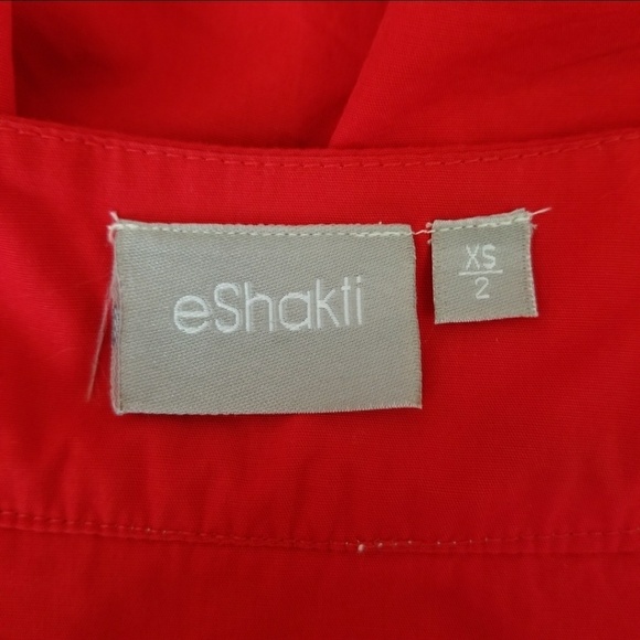 eShakti | Red/White Fit & Flare Pin-Up Dress XS - Picture 6 of 6